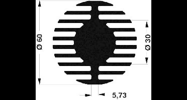 Fischer Elektronik 10021589 SK 578 50 SA LED-koellichaam 1.45 K/W (Ø x h) 60 mm x 50 mm