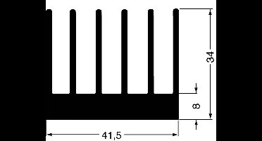 Fischer Elektronik 10019570 SK 189 100 SA Strengkoellichaam 2.8 K/W (l x b x h) 100 x 41.5 x 34 mm