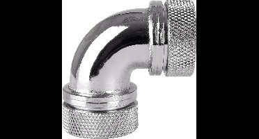 Thermaltake Pacific G1/4 PETG Tube 90-Degree Dual Compression 16mm OD - Chrome Waterkoelinghoekverbinder