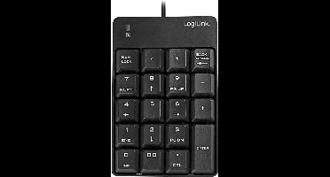 LogiLink ID0184 Numeriek toetsenbord USB Zwart