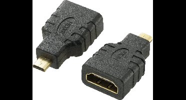 SpeaKa Professional SP-7870184 HDMI Adapter [1x HDMI-stekker D micro - 1x HDMI-bus] Zwart Vergulde steekcontacten, Audio Return Channel (ARC)