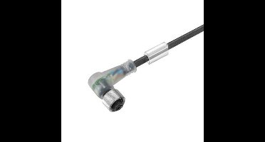 Weidmüller 1007000500 Sensor/actuator connector, geassembleerd M12 Aantal polen (sensoren): 4 Bus, haaks 5.00 m 1 stuk(s)