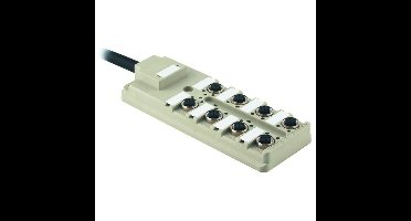 Weidmüller SAI-8-F 4P PUR 20M 9456790000 Passieve sensor/actorbox M12-verdeler met metalen schroefdraad 1 stuk(s)