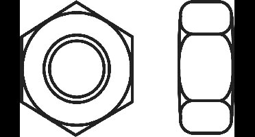 TOOLCRAFT 216364 Zeskantmoeren M2 DIN 934 Messing 20 stuk(s)