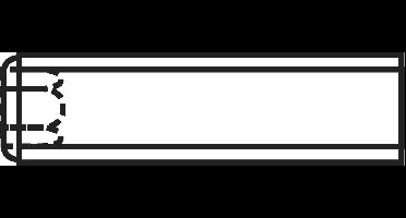 TOOLCRAFT 222523 Stifttap M5 10 mm Staal 20 stuk(s)