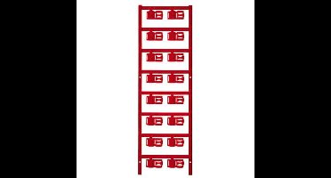 Weidmüller 1025240000 SFC 3/12 MC NE RT Kabelmarkeringdrager Montagemethode: Vastklemmen Markeringsvlak: 5 x 12 mm Rood Aantal markeringen: 80 80 stuk(s)