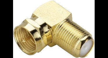 Renkforce F-connector, haaks [F-stekker -F-koppeling]Goud
