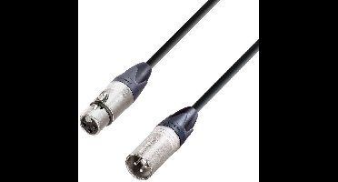 AH Cables KM3FMBLK XLR Verbindingskabel [1x XLR-bus - 1x XLR-stekker] 3.00 m Zwart