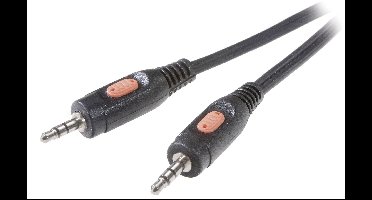 SpeaKa Professional SP-7870220 Jackplug Audio Aansluitkabel [1x Jackplug male 3,5 mm - 1x Jackplug male 3,5 mm] 2.50 m Zwart