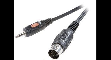 SpeaKa Professional SP-7869804 DIN-aansluiting / Jackplug Audio Aansluitkabel [1x Diodestekker 5-polig (DIN) - 1x Jackplug male 3,5 mm] 1.50 m Zwart