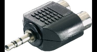 SpeaKa Professional SP-7870248 Jackplug / Cinch Audio Y-adapter [1x Jackplug male 3,5 mm - 2x Cinch-koppeling] Zwart