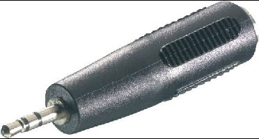 SpeaKa Professional SP-7870260 Jackplug Audio Adapter [1x Jackplug male 2,5 mm - 1x Jackplug female 3,5 mm] Zwart