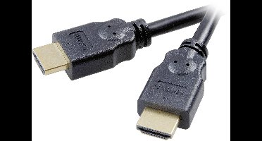 SpeaKa Professional SP-7869884 HDMI-kabel HDMI Aansluitkabel HDMI-A-stekker, HDMI-A-stekker 1.50 m Zwart 4K UHD, Audio Return Channel (ARC), Vergulde