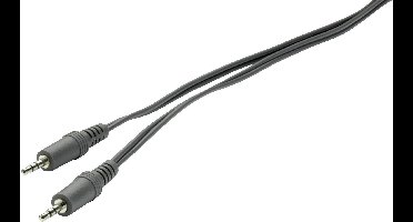 SpeaKa Professional SP-1301344 Jackplug Audio Aansluitkabel [1x Jackplug male 3,5 mm - 1x Jackplug male 3,5 mm] 2.00 m Zwart
