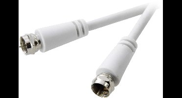 SpeaKa Professional Satelliet Aansluitkabel [1x F-stekker - 1x F-stekker] 1.50 m 75 dB Wit
