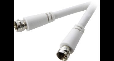 SpeaKa Professional Satelliet Aansluitkabel [1x F-stekker - 1x F-stekker] 3.00 m 90 dB Wit