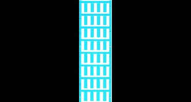 Weidmüller 1919030000 SF 4.5/21 NEUTRAL BL V2 Kabelmarkering Montagemethode: Vastklemmen Markeringsvlak: 7.40 x 21 mm Blauw Aantal markeringen: 96 96 stuk(s)