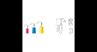 Weidmüller 9200620000 Platte stekker (female) Met vertakking Insteekbreedte: 6.3 mm Insteekdikte: 0.8 mm 180 ° Deels geïsoleerd Blauw 100 stuk(s)