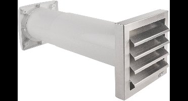 Wallair N37814 Energiebesparende muurdoorvoer RVS, Kunststof Geschikt voor buisdiameter: 15 cm