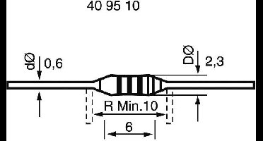 Thomsen 403717 Koolfilmweerstand 6.8 MΩ Axiaal bedraad 0207 0.25 W 5 % 1 stuk(s)
