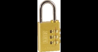 Kasp K11030D Hangslot 32 mm Goud-geel Cijferslot