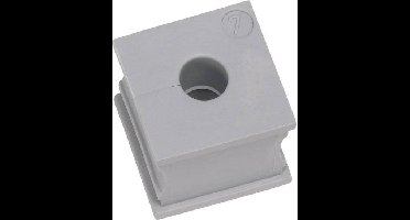 Icotek KTs 16 Gegroefd Klem-Ø (max.): 16 mm Elastomeer Grijs 1 stuk(s)