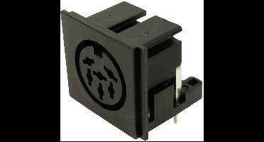 Cliff FC680806 DIN-connector Bus, inbouw horizontaal Aantal polen: 6 Zwart 1 stuk(s)