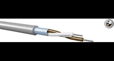 Kabeltronik 990204000-1 Schakeldraad V(ST)D-H 2 x 0.40 mm² Grijs per meter