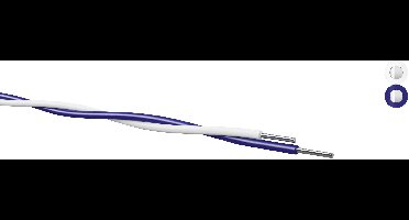 Kabeltronik 170206004-1 Schakeldraad Yv 2 x 0.6 mm Wit, Geel per meter