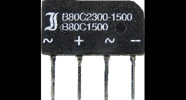 TRU COMPONENTS TC-B40C1500B Bruggelijkrichter SIL-4 80 V 2.3 A Eenfasig