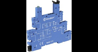 Finder 93.01.3.240 Relaissocket Met houderbeugel, Met LED, Met EMC-ontstoringsschakeling Geschikt voor serie: Finder serie 34 (l x b x h) 88 x 6.2 x 76 mm 1