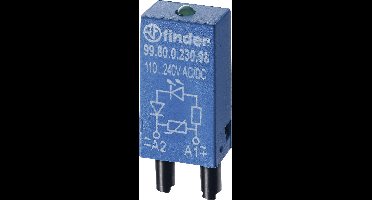 Finder Steekmodule Met LED, Met varisator 99.80.0.230.98 Lichtkleur (naam): Groen Geschikt voor model: Finder 84.84.2, Finder 94.54.1, Finder 94.82.3, Finder