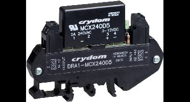 Crydom Halfgeleiderrelais DRA1-MCXE380D5 5 A Schakelspanning (max.): 530 V/AC Schakelend bij overbelasting 1 stuk(s)