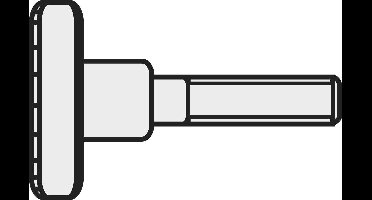 TOOLCRAFT M5*12 D464-5.8:A2K 194767 Kartelbouten M5 12 mm DIN 464 Staal Galvanisch verzinkt 10 stuk(s)