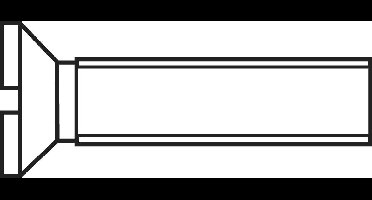 TOOLCRAFT M4*8 D963-4.8:A2K 194800 Verzonken schroeven M4 8 mm Sleuf DIN 963 Staal Verzinkt 100 stuk(s)