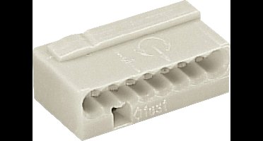 WAGO 243-308 Lasklem Flexibel: 0.6- Massief: -0.8 mm² Aantal polen: 8 1 stuk(s) Lichtgrijs
