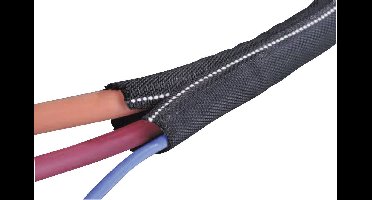 HellermannTyton 170-01108 Twist-In-FR 38 Gevlochten slang Zwart, Wit Polyester 32 tot 38 mm per meter