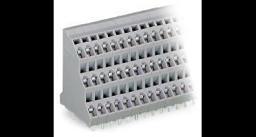 WAGO 737-208 Drie niveau klem 2.50 mm² Aantal polen 24 Grijs 24 stuk(s)