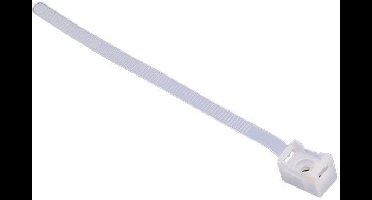 TRU COMPONENTS 1592751 TC-PMA150203 Kabelbinder 150 mm 7 mm Wit Met schroefsokkel 1 stuk(s)