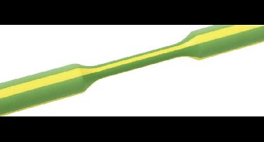 HellermannTyton 319-00607 Krimpkous zonder lijm Groen, Geel 6 mm 2 mm Krimpverhouding:3:1 1 m