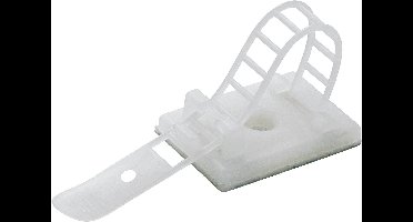 TRU COMPONENTS WCT-85 Bevestigingssokkel Zelfklevend, Schroefbaar 541211 Bundel-Ø (bereik) 22 mm (max) Met bevestigingsbinder Natuur 25 stuk(s)