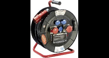 AS Schwabe 26102 Kabelhaspel 30.00 m Zwart CEE-stekker 32 A 5-polig