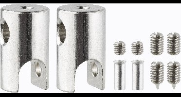 Paulmann 978019 12V-kabelsysteemcomponenten Kabelblok Set van 2 stuks Chroom
