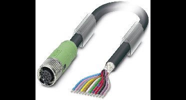 Phoenix Contact 1430129 Sensor/actuator connector, geassembleerd M12 Aantal polen (sensoren): 12 Bus, recht 1.50 m 1 stuk(s)