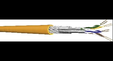 DRAKA 1001088-00100RW Netwerkkabel CAT 7a S/FTP 4 x 2 x 0.25 mm² Geel per meter