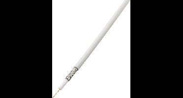 TRU COMPONENTS 1567170 Coaxkabel Buitendiameter: 6.60 mm RG6 /U 75 Ω 65 dB Wit 50 m