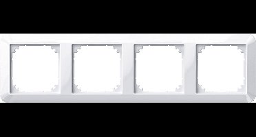 Merten 389419 Afdekking Frame 4-voudig 1-M, System M Polar-wit (glanzend) 1 stuk(s)