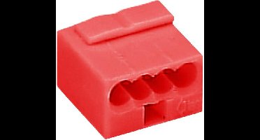 WAGO 243-804 Lasklem Flexibel: 0.6- Massief: -0.8 mm² Aantal polen: 4 1 stuk(s) Rood