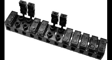 612138 Kroonsteen Flexibel: -6 mm² Massief: -6 mm² Aantal polen: 12 1 stuk(s) Zwart