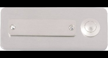 Heidemann 70121 Belplaat Met naambord 1-voudig RVS 24 V/1 A